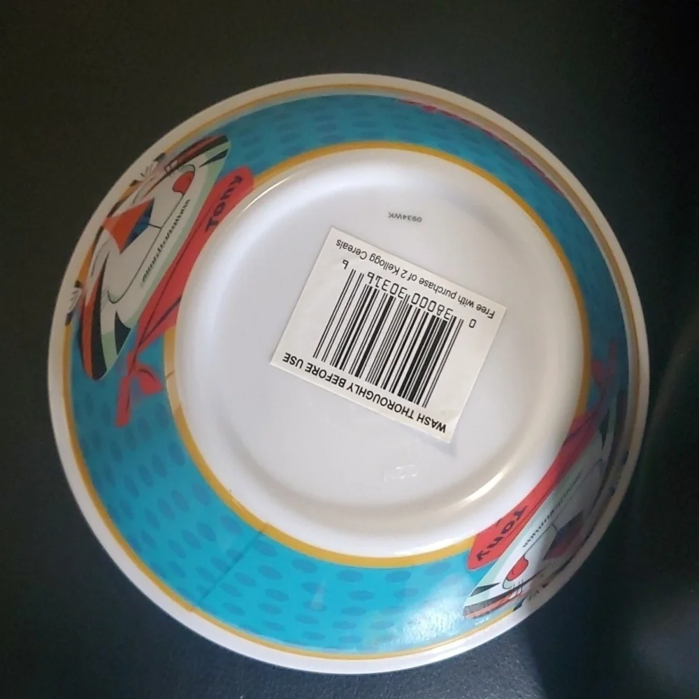 Tony the Tiger Bowl vintage Kelloggs cereal colorful breakfast fun